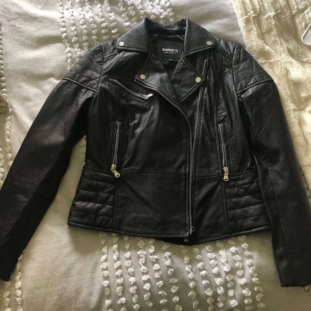 ASOS Barney Leather Jacket - Picture 3 of 3